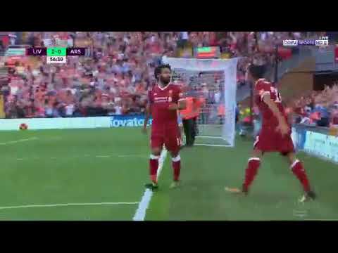 شاهد هدف محمد صلاح خلال مباراة ليفربول وأرسنال