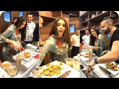 تحدي مريم حسين وشاب امريكي في الطبخ