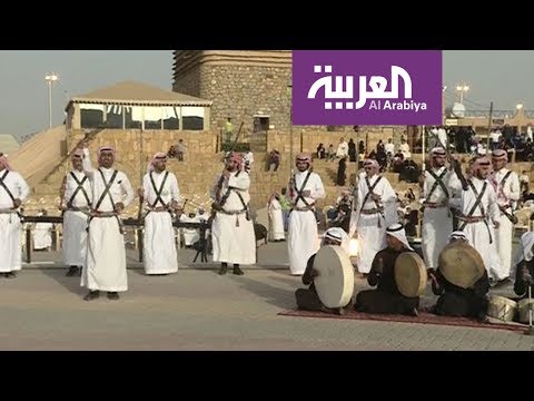 رقصة عسيرية على الهواء في مهرجان الجنادرية