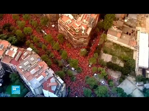 مليون كاتالوني يحتجون في شوارع برشلونة