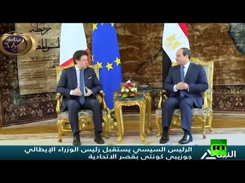 السيسي يستقبل رئيس وزراء إيطاليا في القاهرة